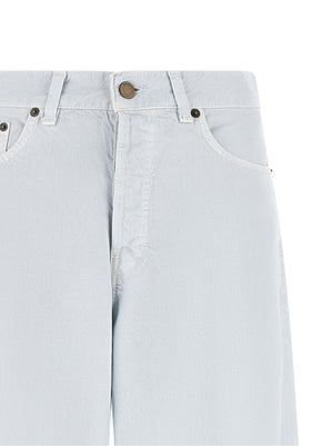 Haikure Weiße Baumwolljeans im Relaxed Fit