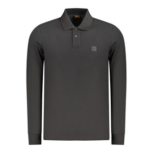 Hugo Boss Schwarzes Herren-Poloshirt aus Baumwolle
