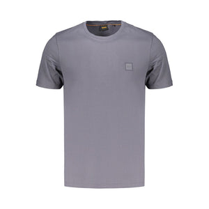 Blue Cotton Men's T-Shirt