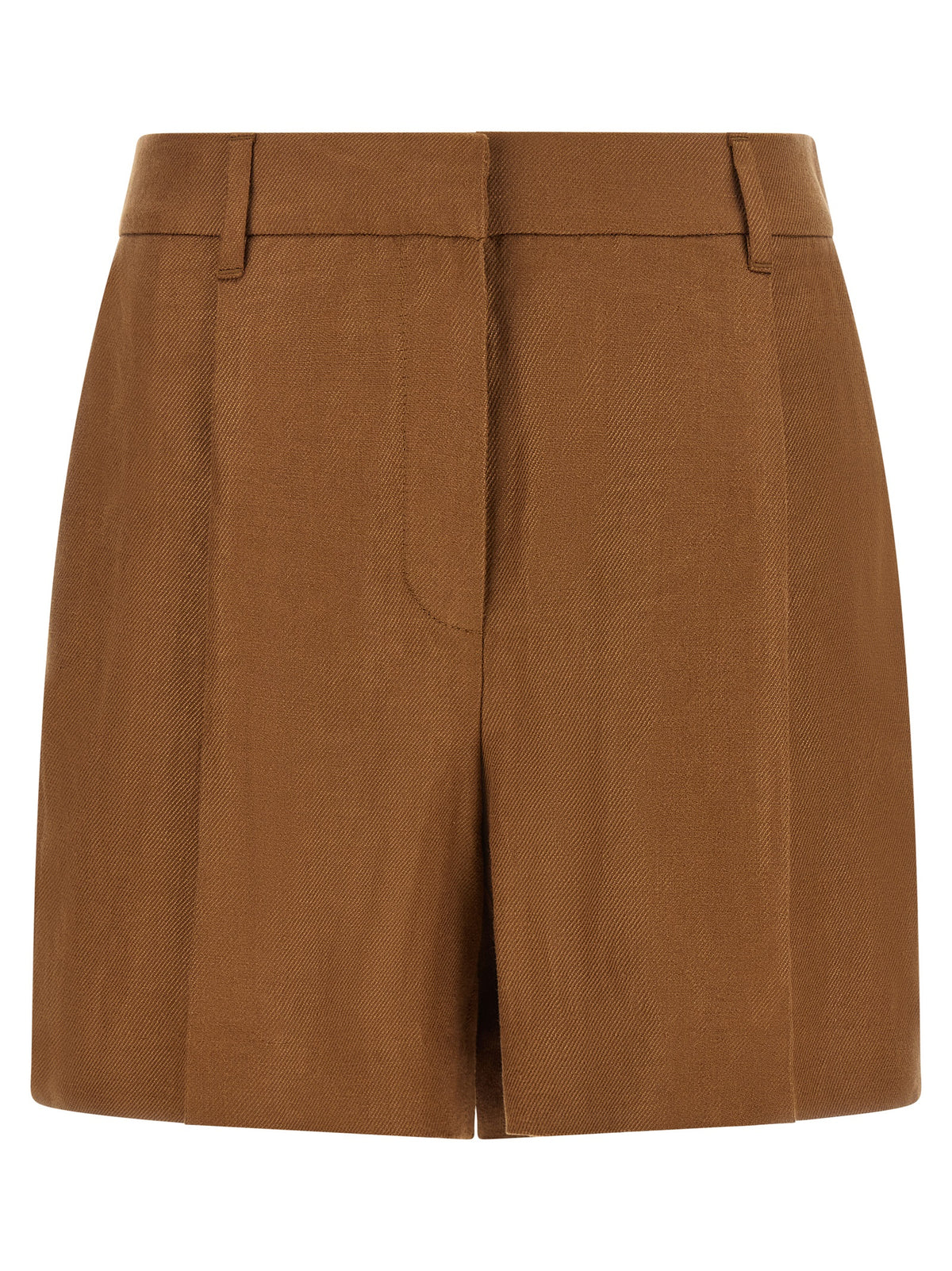 Brunello Cucinelli Braune Leinen-Bermudashorts