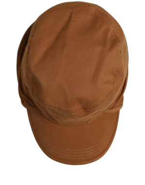 Dolce & Gabbana Herren Baseballcap aus Baumwolle in Braun mit doppeltem Schirm