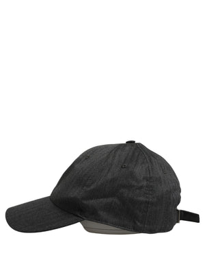 Dolce & Gabbana Herren Baseball Cap in Dunkelgrau mit Fischgrätmuster