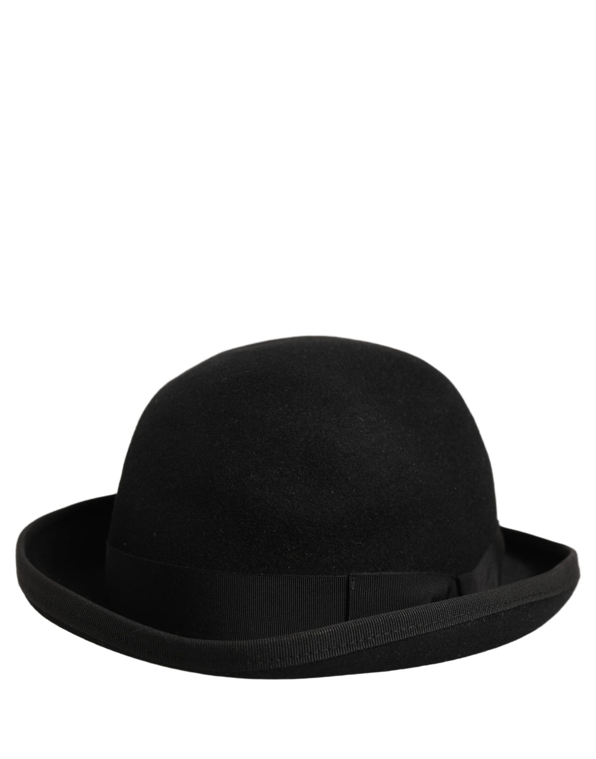 Dolce & Gabbana Herren Hut aus schwarzem Kaninchenfell Filz, Modell Bowler