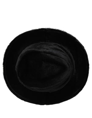 Dolce & Gabbana Herren Schwarzer Klassischer Fedora Hut mit breiter Krempe Capello