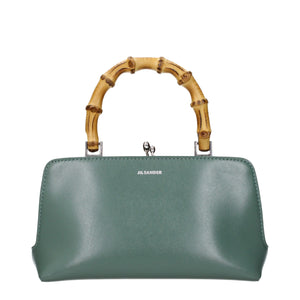 Jil Sander Grüne Lederhandtasche