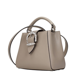 Jimmy Choo Graue Lederhandtasche