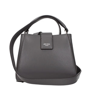 Jimmy Choo Graue Lederhandtasche
