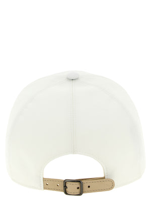 Brunello Cucinelli Weiße Polyester-Kappe (Baseball Cap)