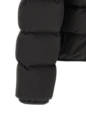 Black Polyester Full-Length Jacket