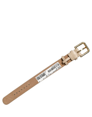 Dolce & Gabbana Armband aus beigem Kalbsleder mit goldener Schnalle