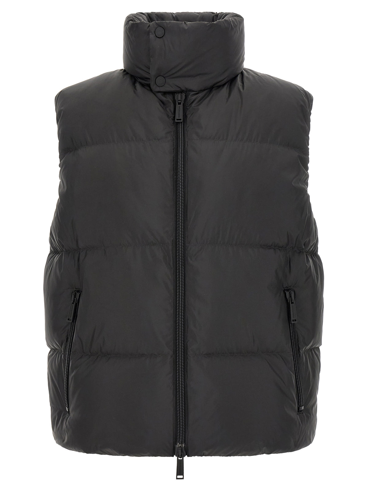 Dsquared² Schwarze ärmellose Jacke aus Polyester