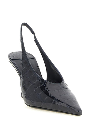 Jimmy Choo Blaue Leder Pumps mit hohem Absatz