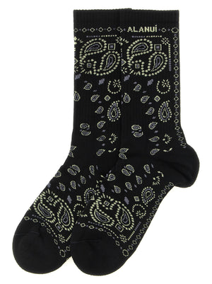 Alanui Schwarze Baumwollsocken