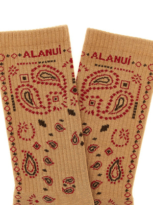 Alanui Beige Cotton Socks