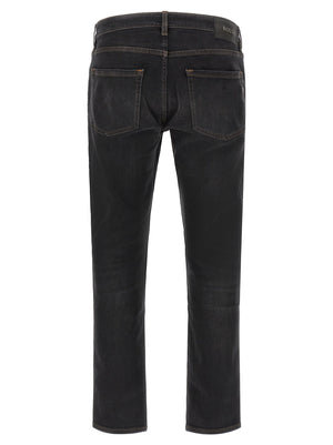 Hugo Boss Schwarze Baumwoll-Jeans mit geradem Bein