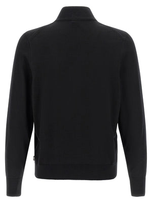 Hugo Boss Schwarzer Cardigan aus Schurwolle