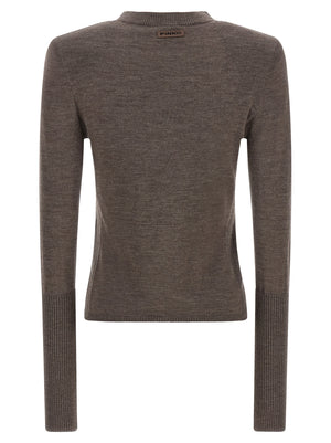 PINKO Brauner Wollcardigan