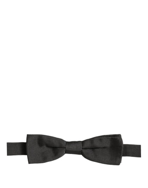 Dolce & Gabbana Herren Schwarze 100% Baumwolle Verstellbare Hals Papillon Fliege