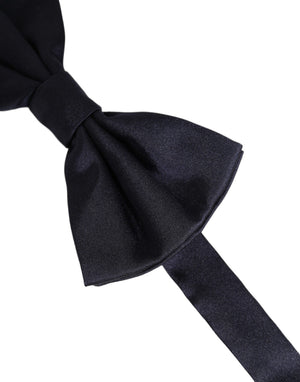 Dolce & Gabbana Herren Fliege aus dunkelblauer Seide, verstellbar