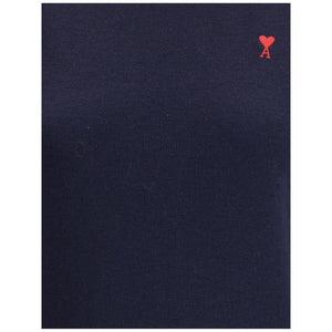 Ami Paris Blauer Rollkragenpullover aus Merinowolle