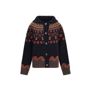 Alanui Mehrfarbige Strickjacke aus Wolle Oves Aries