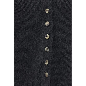 Khaite Grauer Kaschmir-Strickjacke