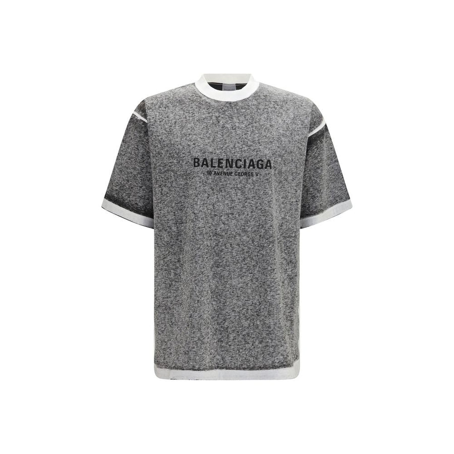 Balenciaga Graues Baumwoll-T-Shirt