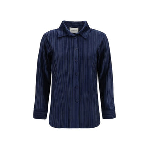 Gongdid Design Blaues Hemd aus Polyester