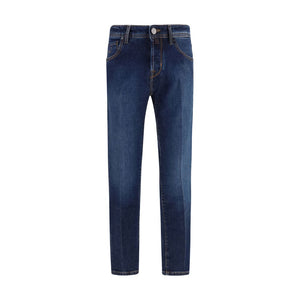 Jacob Cohen Blaue Jeans aus Stretch-Denim mit schmal zulaufendem Bein