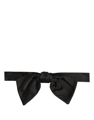 Dolce & Gabbana Herren Schwarze 100% Seide Verstellbare Hals Papillon Fliege
