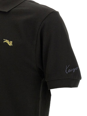 Kenzo Schwarzes Baumwoll-Poloshirt