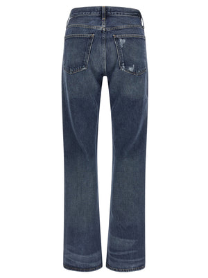 Agolde Blaue Bootcut-Jeans aus Baumwolle
