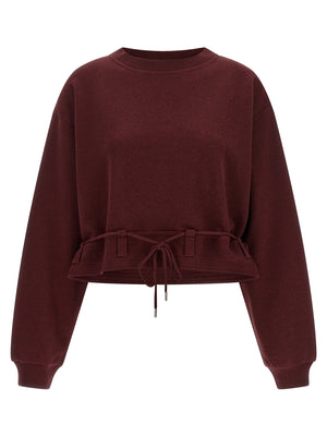 Dries Van Noten Sweatshirt aus Baumwolle in Bordeaux