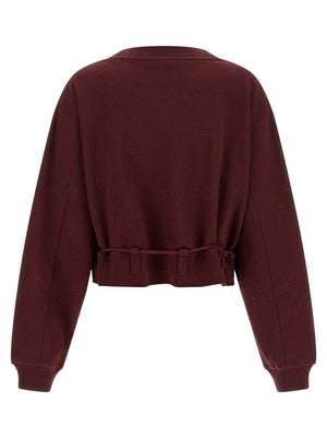 Dries Van Noten Sweatshirt aus Baumwolle in Bordeaux