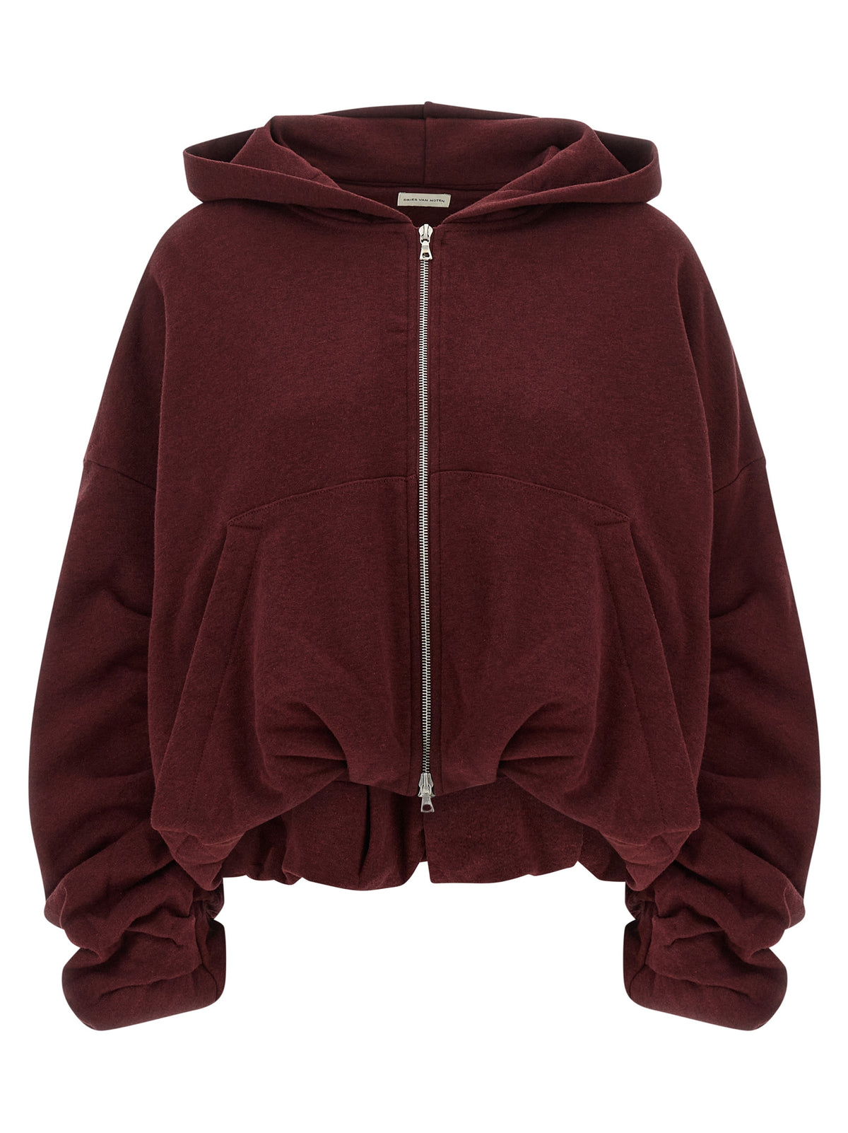 Dries Van Noten Kapuzenpullover aus Baumwolle in Bordeaux