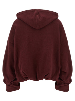 Dries Van Noten Kapuzenpullover aus Baumwolle in Bordeaux