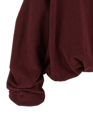 Dries Van Noten Kapuzenpullover aus Baumwolle in Bordeaux
