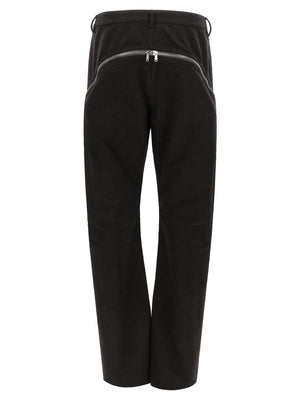 Rick Owens Schwarze Baumwollhose mit ausgestelltem Bein