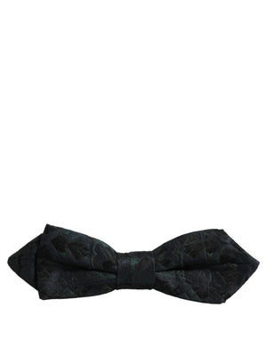 Dolce & Gabbana Herren Schwarze Grüne Paisley Krawatte mit verstellbarem Band