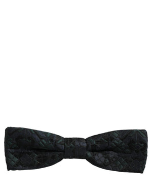 Dolce & Gabbana Herren Schwarze Grüne Paisley Krawatte mit verstellbarem Band
