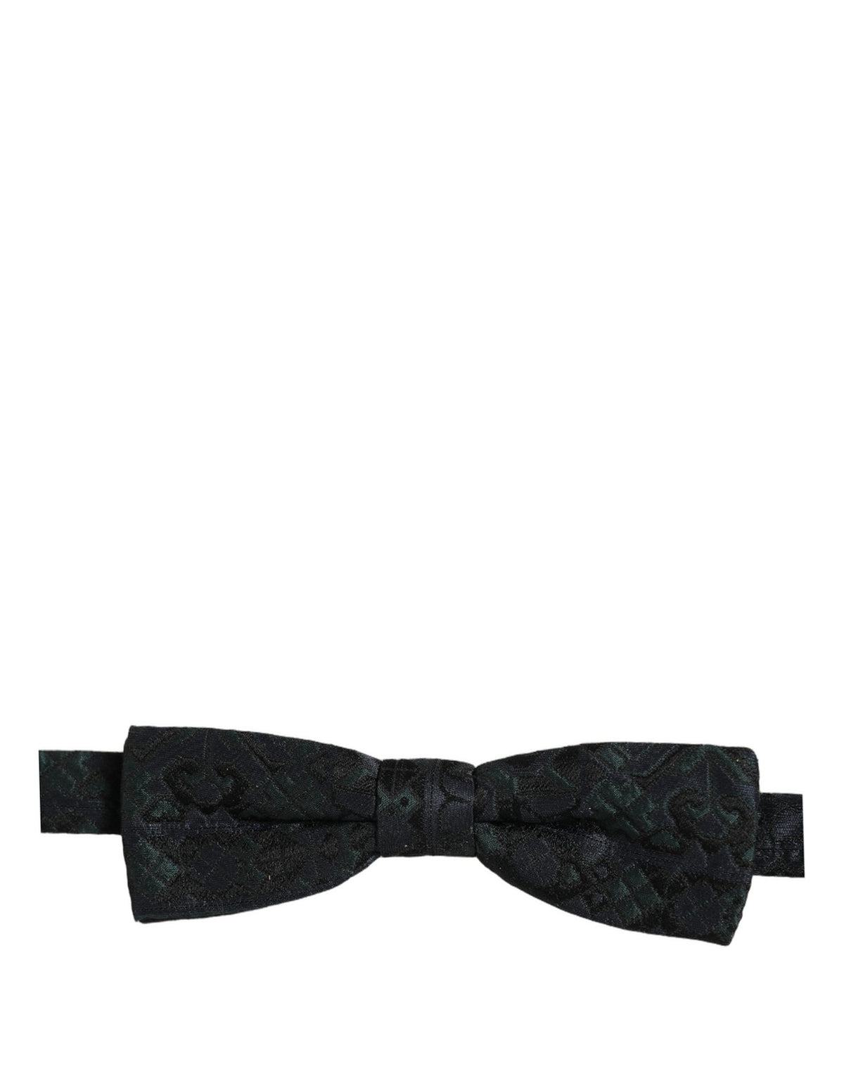 Dolce & Gabbana Herren Schwarze Grüne Paisley Krawatte mit verstellbarem Band