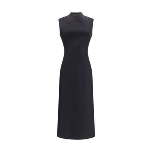 Maison Margiela Schwarzes Oves Aries Wollkleid