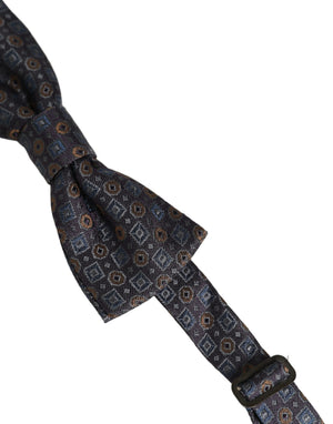Dolce & Gabbana Herren Fliege Dunkelgrau Geometrisch Verstellbar