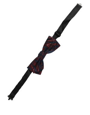 Dolce & Gabbana Herren Fliege Blau Rot Paisley Verstellbar