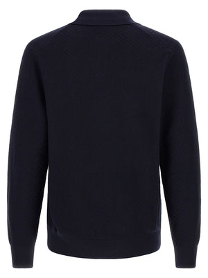 Blue Cotton Polo Shirt