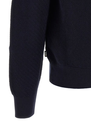 Blue Cotton Polo Shirt