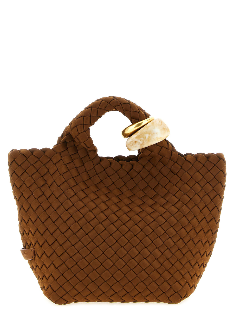 NAGHEDI Braune Nylon-Handtasche