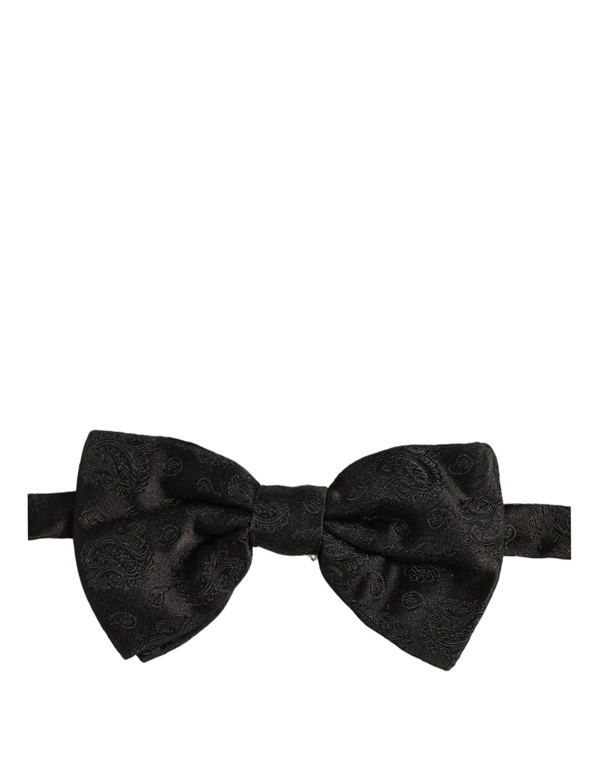 Dolce & Gabbana Herren Schwarze Paisley Seide Verstellbare Krawatte Fliege