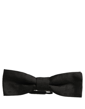 Dolce & Gabbana Herren Schwarze 100% Seide Verstellbare Krawatte Fliege