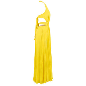 Trussardi Gelbes Damenkleid aus Viskose